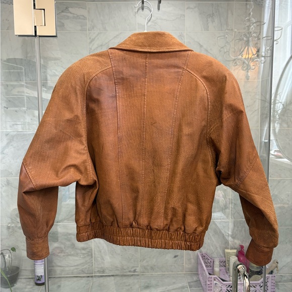 Vintage (80’s) Suede Leather Jacket with shoulder pads - Picture 4 of 7